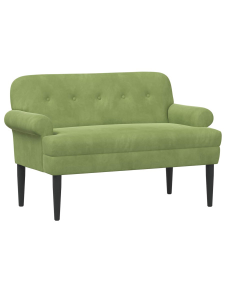 Loveseat con bottoni imbottiti Verde chiaro 120 x 66 x 78 cm