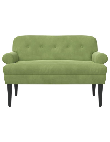 Loveseat con bottoni imbottiti Verde chiaro 120 x 66 x 78 cm