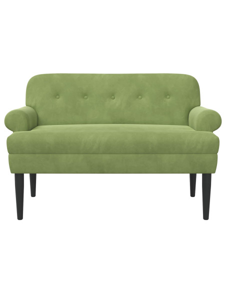 Loveseat con bottoni imbottiti Verde chiaro 120 x 66 x 78 cm