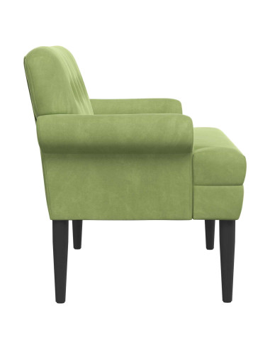 Loveseat con bottoni imbottiti Verde chiaro 120 x 66 x 78 cm
