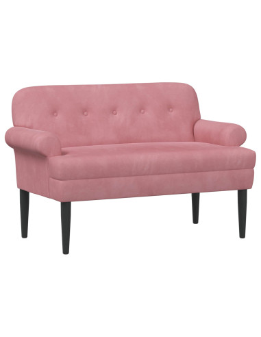 Loveseat con bottoni imbottiti Rosa 120 x 66 x 78 cm