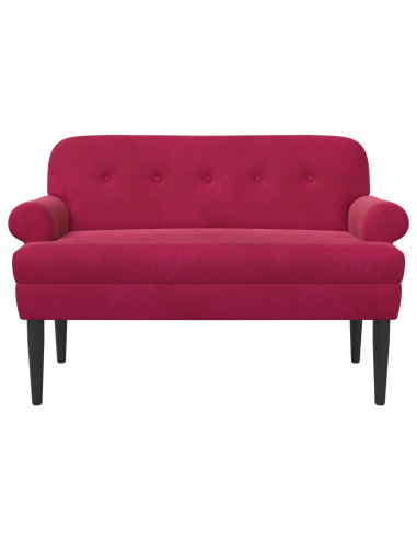 Loveseat con bottoni imbottiti Rosso Vino 120 x 66 x 78 cm