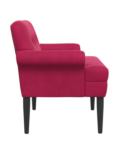 Loveseat con bottoni imbottiti Rosso Vino 120 x 66 x 78 cm