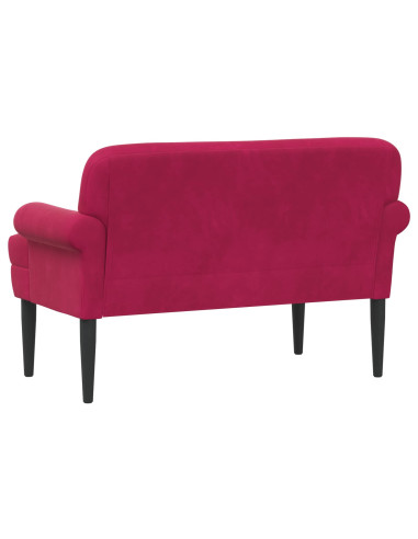 Loveseat con bottoni imbottiti Rosso Vino 120 x 66 x 78 cm