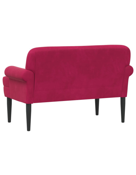 Loveseat con bottoni imbottiti Rosso Vino 120 x 66 x 78 cm