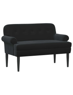 Loveseat con bottoni imbottiti Nero 120 x 66 x 78 cm 2