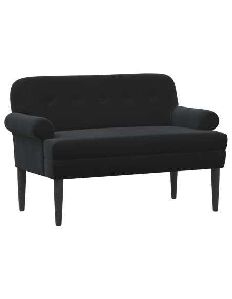 Loveseat con bottoni imbottiti Nero 120 x 66 x 78 cm