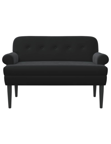 Loveseat con bottoni imbottiti Nero 120 x 66 x 78 cm