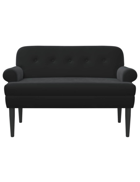 Loveseat con bottoni imbottiti Nero 120 x 66 x 78 cm