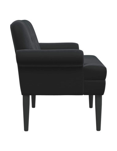 Loveseat con bottoni imbottiti Nero 120 x 66 x 78 cm