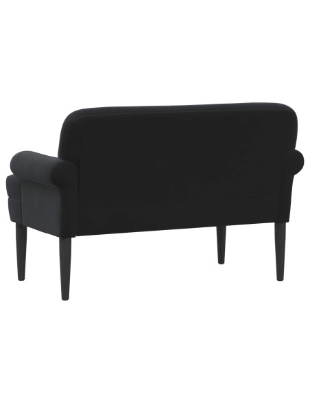 Loveseat con bottoni imbottiti Nero 120 x 66 x 78 cm