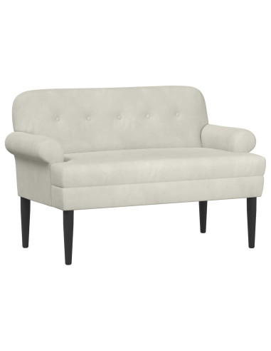 Loveseat con bottoni imbottiti Crema 120 x 66 x 78 cm