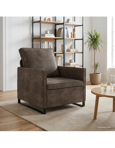 Divano Singolo Grigio Scuro 70 x 81 x 82 cm