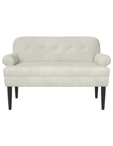 Loveseat con bottoni imbottiti Crema 120 x 66 x 78 cm