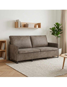 Divano a 3 posti Grigio Scuro 190 x 81 x 82 cm