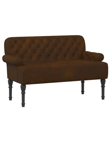 Loveseat con bottoni imbottiti Marrone 120 x 65 x 78 cm