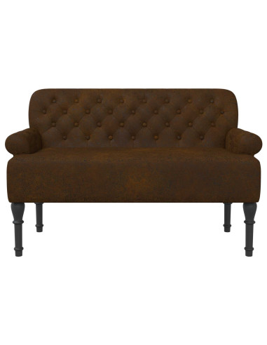 Loveseat con bottoni imbottiti Marrone 120 x 65 x 78 cm