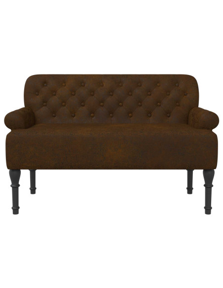 Loveseat con bottoni imbottiti Marrone 120 x 65 x 78 cm