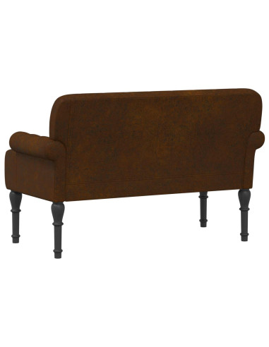Loveseat con bottoni imbottiti Marrone 120 x 65 x 78 cm