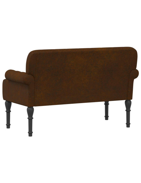 Loveseat con bottoni imbottiti Marrone 120 x 65 x 78 cm