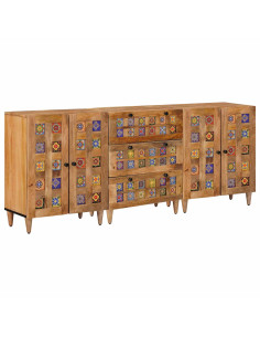 Credenza 3 pcs Naturale 60 x 33,5 x 75 cm