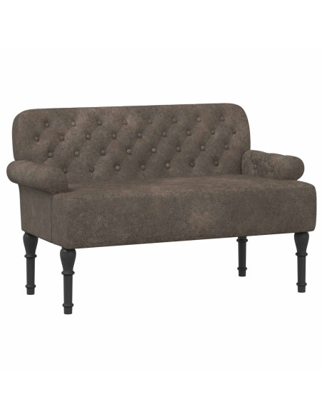 Loveseat con bottoni imbottiti Grigio Scuro 120 x 65 x 78 cm