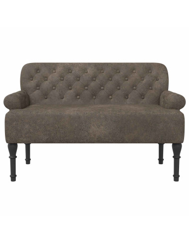 Loveseat con bottoni imbottiti Grigio Scuro 120 x 65 x 78 cm
