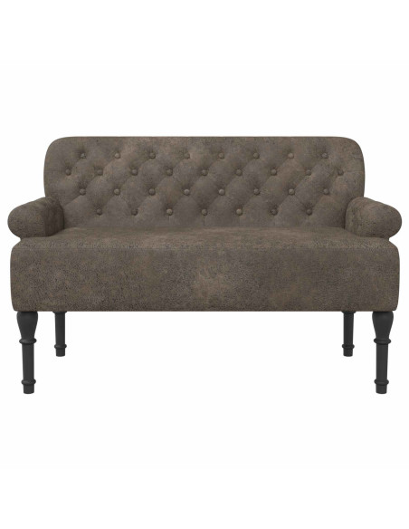 Loveseat con bottoni imbottiti Grigio Scuro 120 x 65 x 78 cm