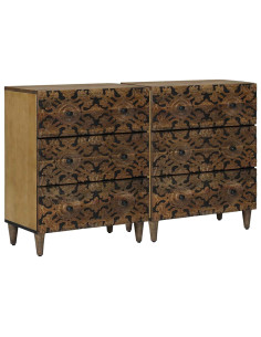 Credenza 2 pcs Marrone 60 x 33,5 x 75 cm