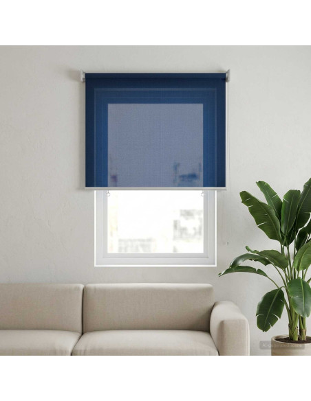 Tenda a Rullo Esterno Blocco UV 90% Blu 80 x 140 cm HDPE