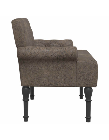 Loveseat con bottoni imbottiti Grigio Scuro 120 x 65 x 78 cm