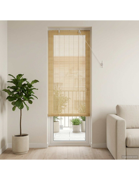 Tenda a rullo Naturale 60 x 220 cm Bambù