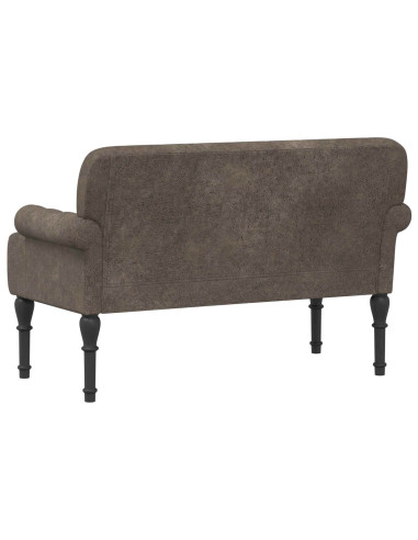 Loveseat con bottoni imbottiti Grigio Scuro 120 x 65 x 78 cm
