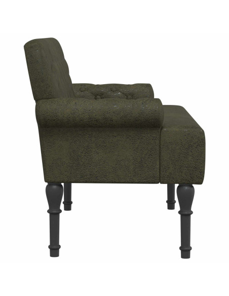 Loveseat con bottoni imbottiti Verde militare 120 x 65 x 78 cm