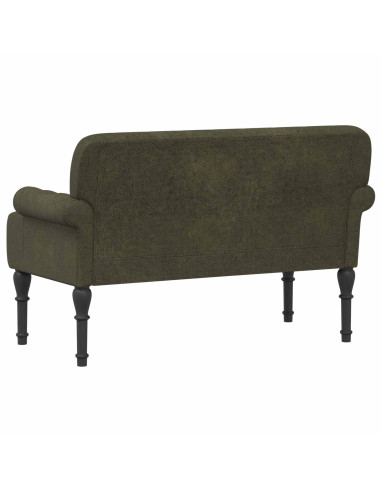 Loveseat con bottoni imbottiti Verde militare 120 x 65 x 78 cm