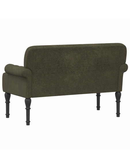 Loveseat con bottoni imbottiti Verde militare 120 x 65 x 78 cm