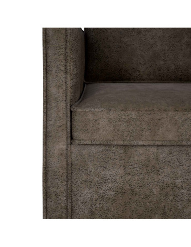 Set di divani 2 pcs Grigio Scuro Tessuto scamosciato sintetico