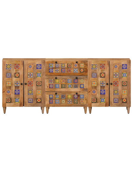 Credenza 3 pcs Naturale 60 x 33,5 x 75 cm