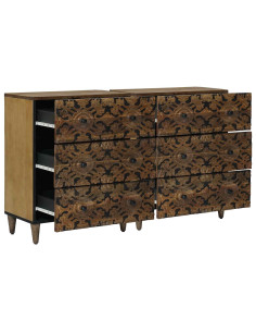 Credenza 2 pcs Marrone 60 x 33,5 x 75 cm 2
