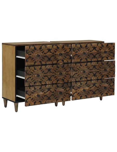 Credenza 2 pcs Marrone 60 x 33,5 x 75 cm