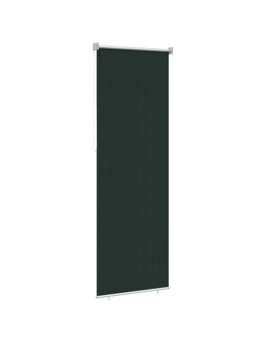 Tenda a Rullo Esterno Blocco UV 90% Verde Scuro 80 x 230 cm