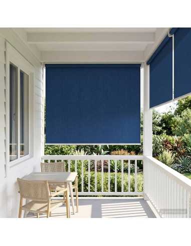 Tenda a Rullo Esterno Blocco UV 90% Blu 80 x 140 cm HDPE