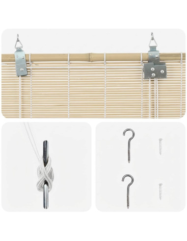 Tenda a rullo Naturale 40 x 160 cm Bambù