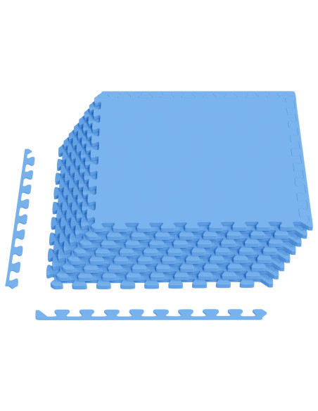 Tappetino per piscina 24 pcs Blu 8,64 m² Schiuma EVA