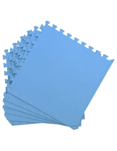 Tappetino per piscina 24 pcs Blu 8,64 m² Schiuma EVA
