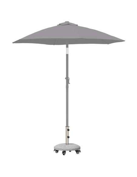 Base per Ombrello in Granito con Ruote per Pali da 4-5 cm