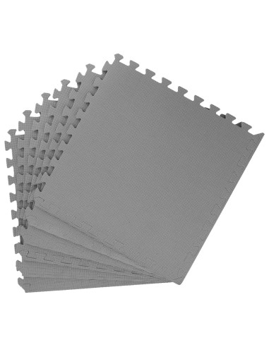 Tappetino per piscina 6 pcs Grigio 2,16 m² Schiuma EVA