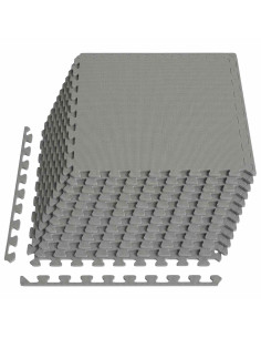 Tappetino per piscina 12 pcs Grigio 4,32 m² Schiuma EVA 2