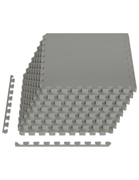 Tappetino per piscina 24 pcs Grigio 8,64 m² Schiuma EVA