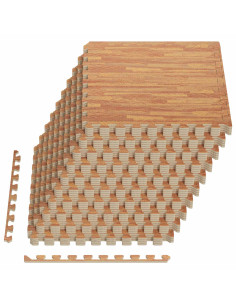 Tappetino per piscina 40 pcs legno 14,4 m² Schiuma EVA 2